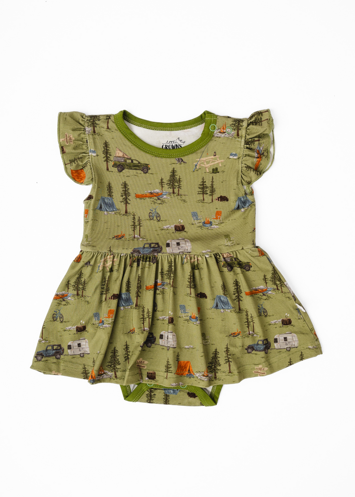 Camping Bamboo Flutter Dress