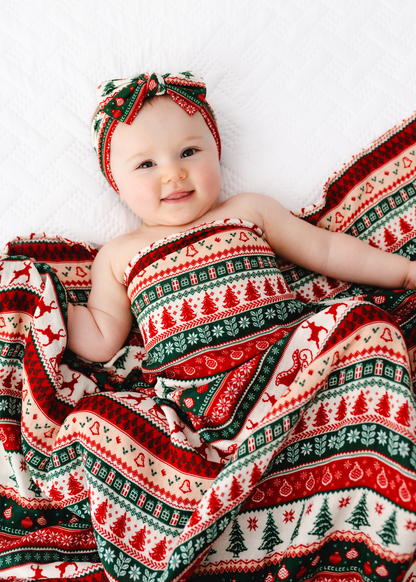 Classic Christmas Swaddle Blanket