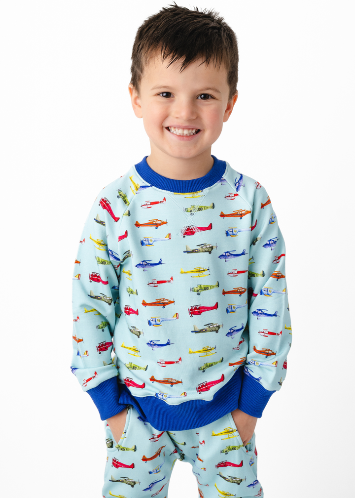 Vintage Airplanes Kids Jogger Set