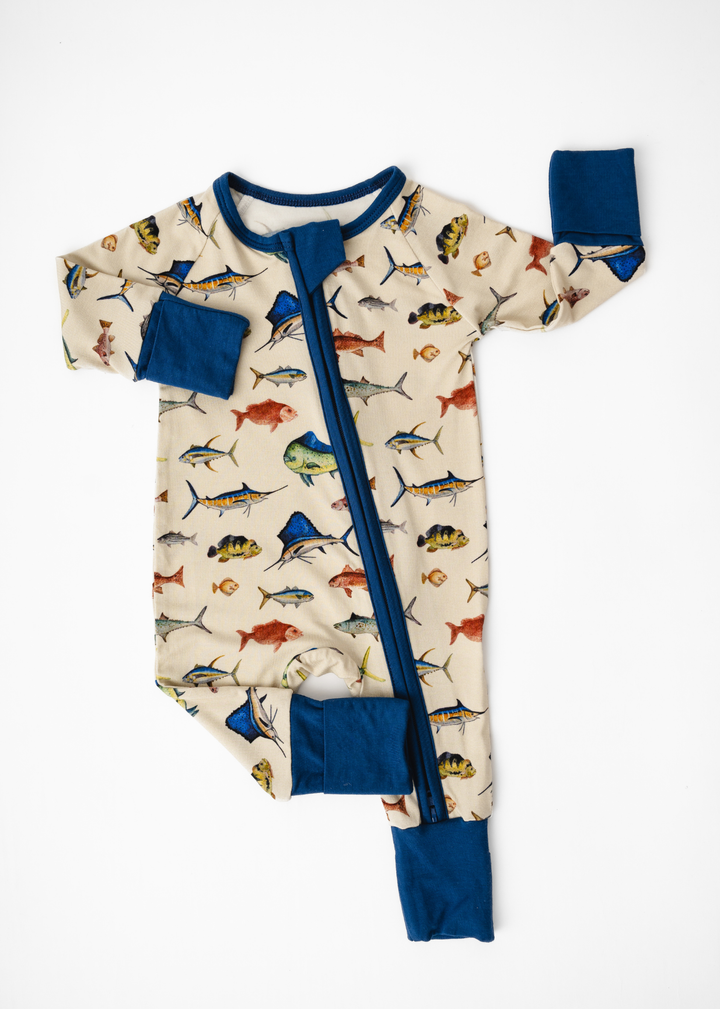 Deep Sea Fishing Zippered Bamboo Sleeper