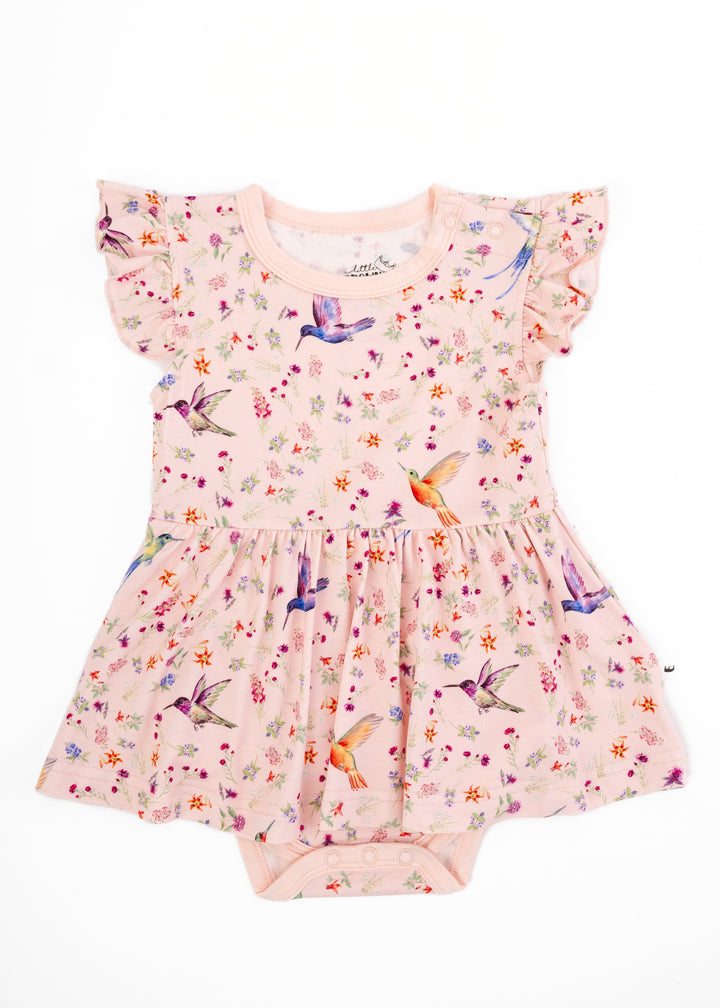 Hummingbirds Bamboo Flutter Dress