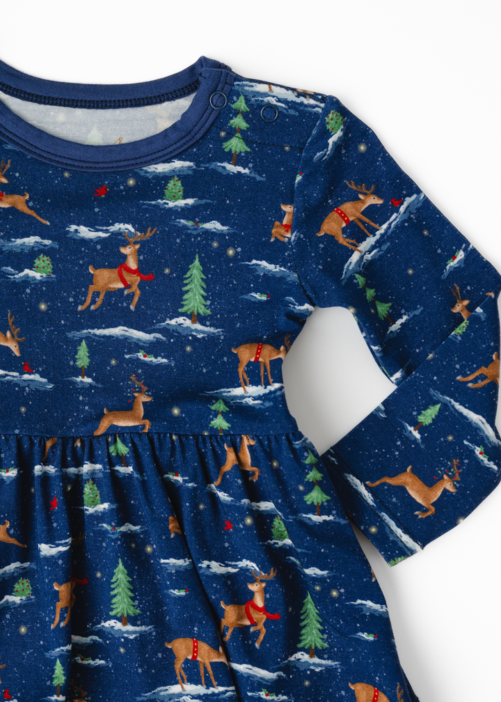 *PREORDER* Reindeer Christmas Baby Dress