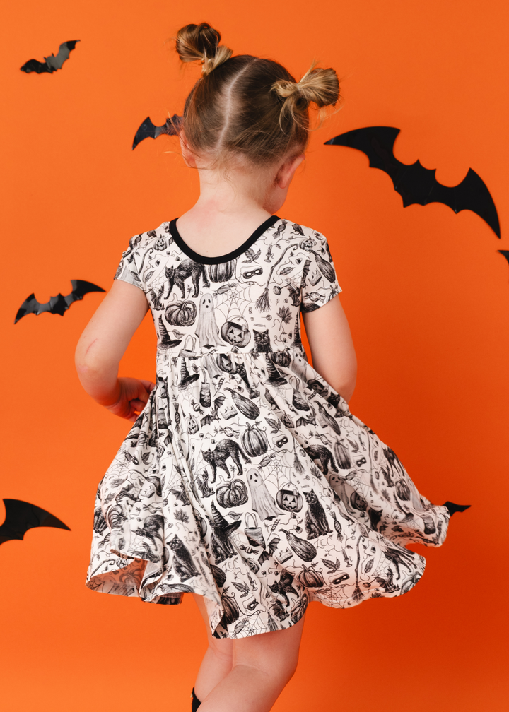 Bats & Cats Bamboo Twirl Dress