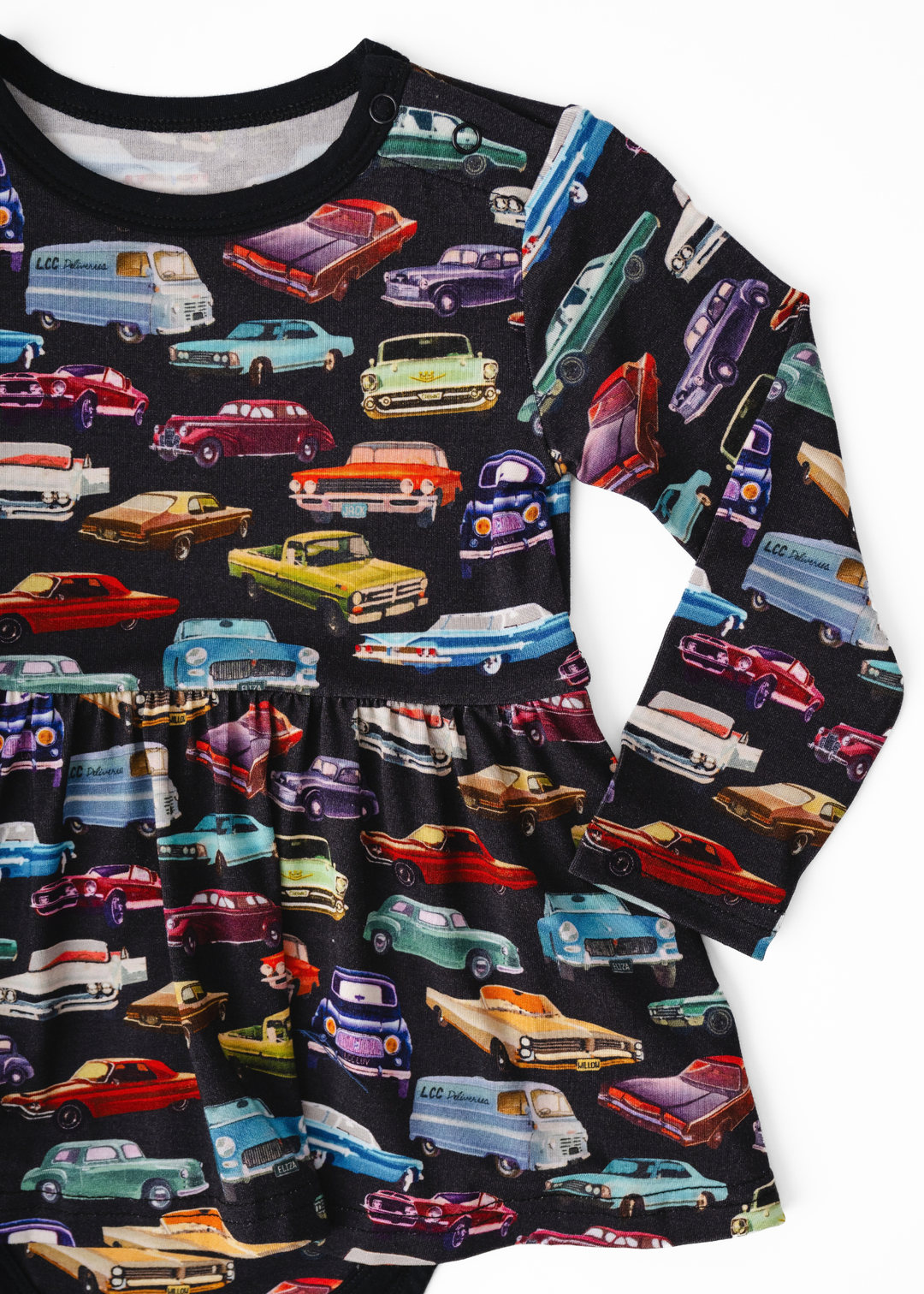 Vintage Cars Bamboo Baby Dress