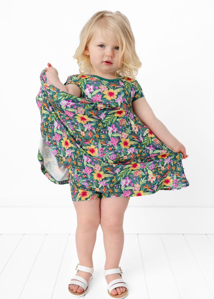 Ashley Floral Bamboo Twirl Dress