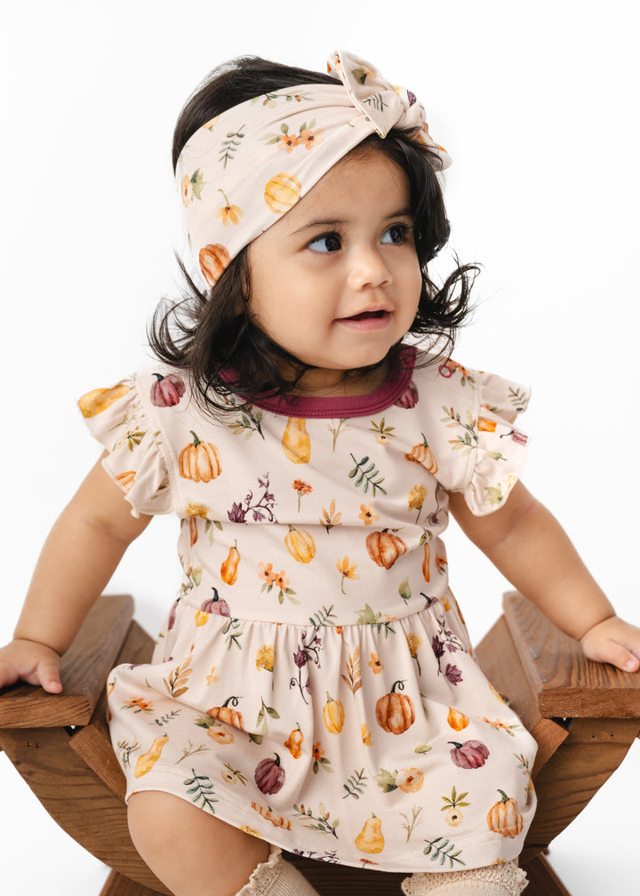 Pretty Pumpkins Bamboo Flutter Dress