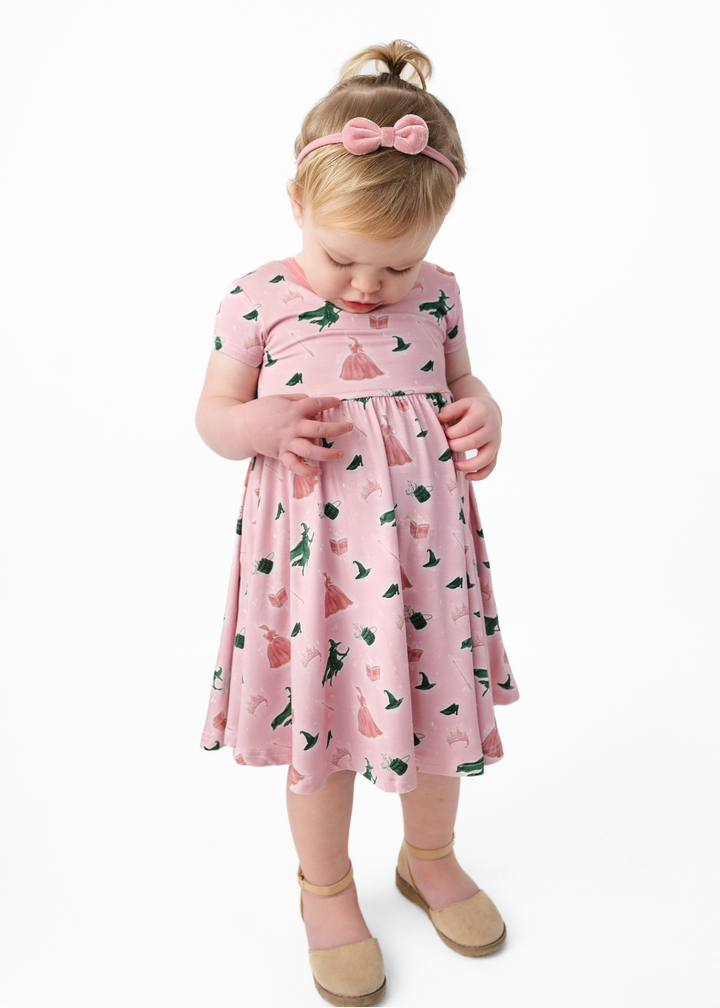 Good Witch Bad Witch Short Sleeve Twirl Dress