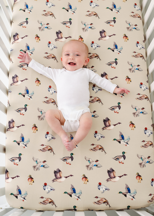 Duck Duck Goose Bamboo Crib Sheet