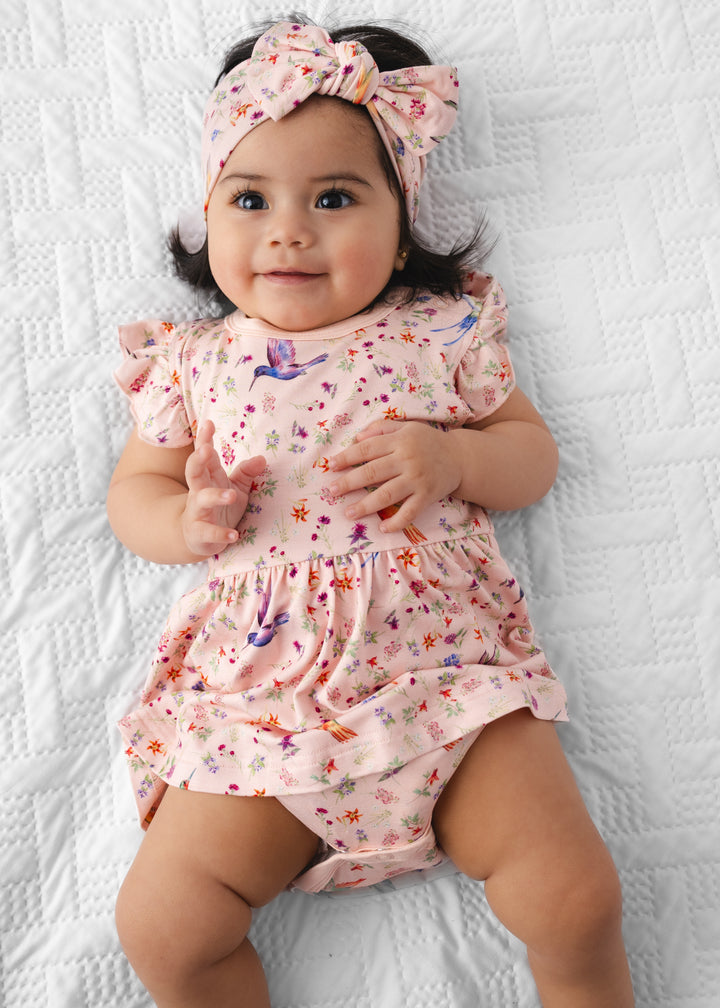 Hummingbirds Bamboo Flutter Dress