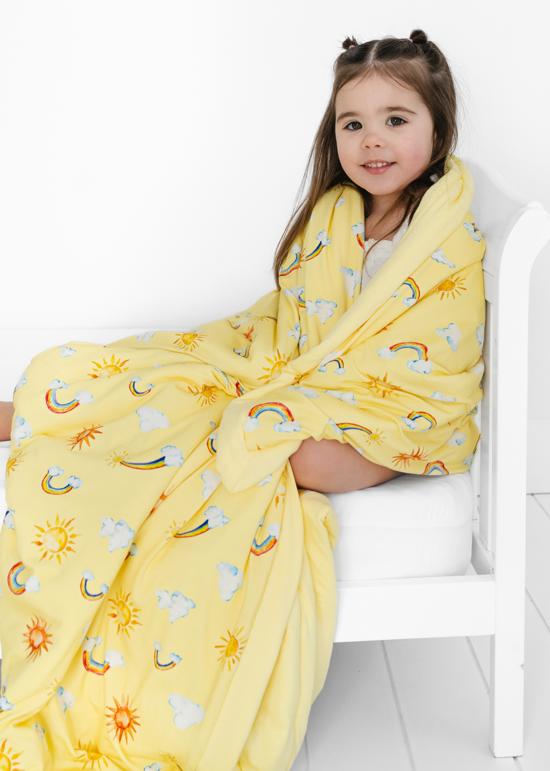 Sunshine & Rainbows Large Quilted Bamboo Blanket