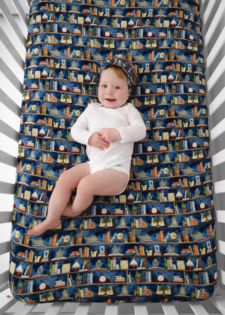 Enchanted Library Bamboo Crib Sheet