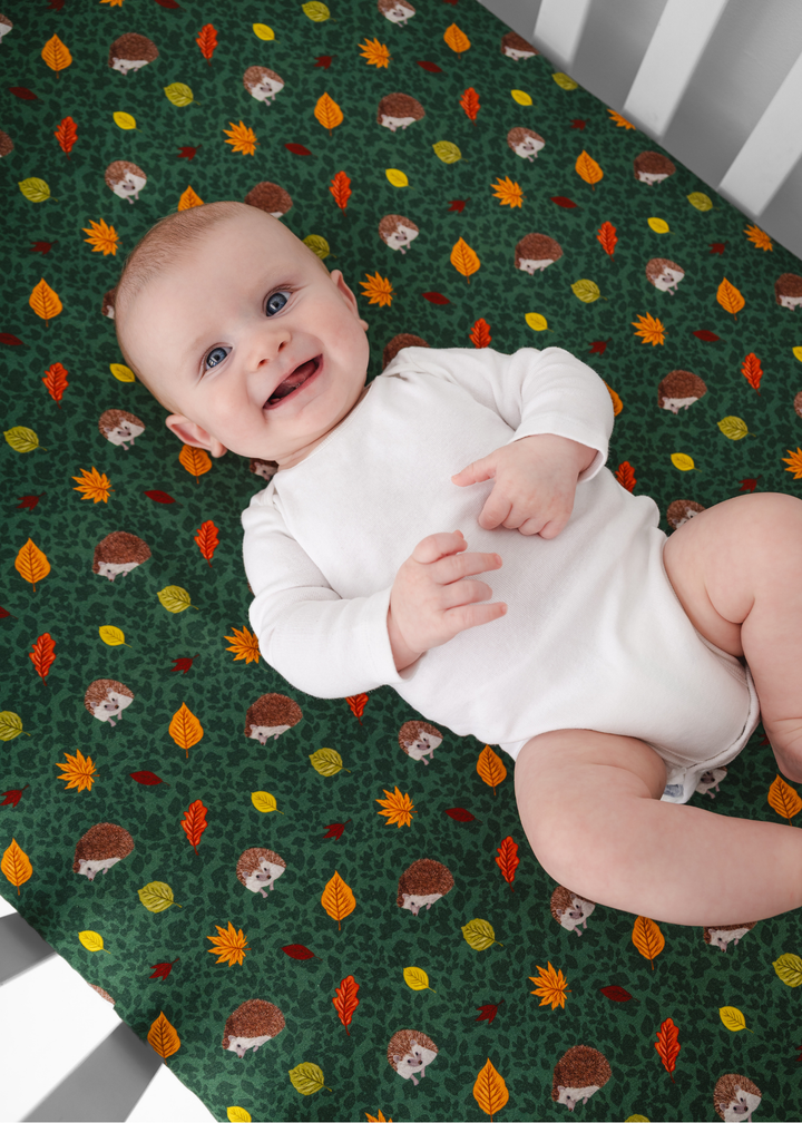 Hedgehogs Bamboo Crib Sheet