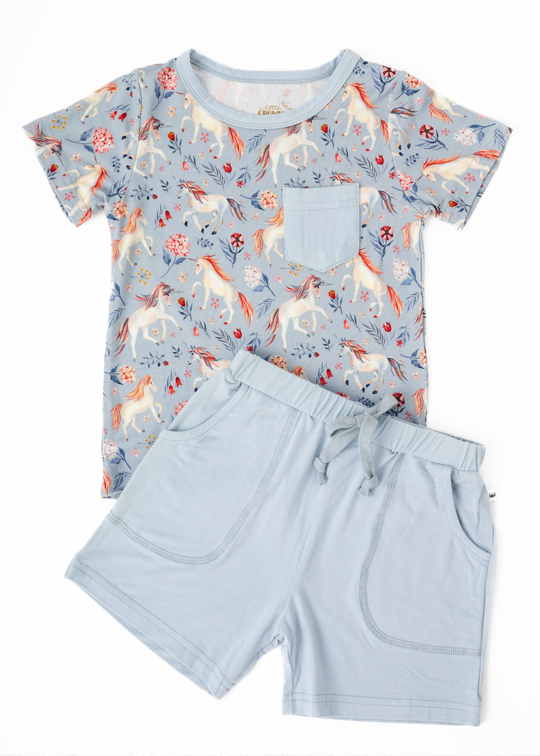 Unicorns Pocket Tee & Short Sets