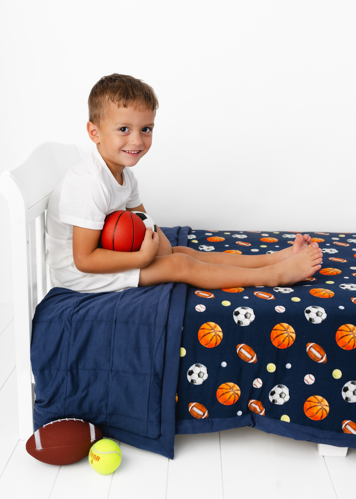 Game Day Sports Large Quilted Bamboo Blanket