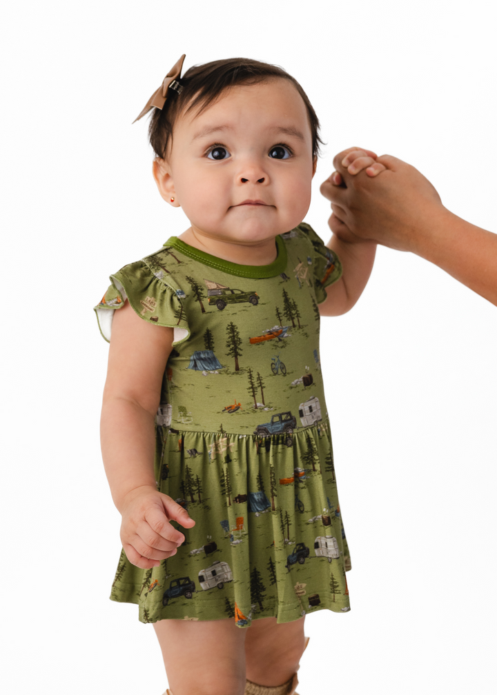 Camping Bamboo Flutter Dress
