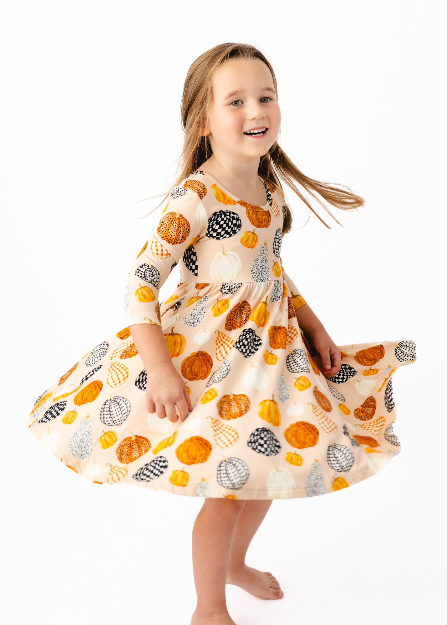 Patterned Pumpkins Twirl Dress