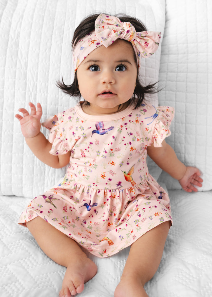 Hummingbirds Bamboo Flutter Dress