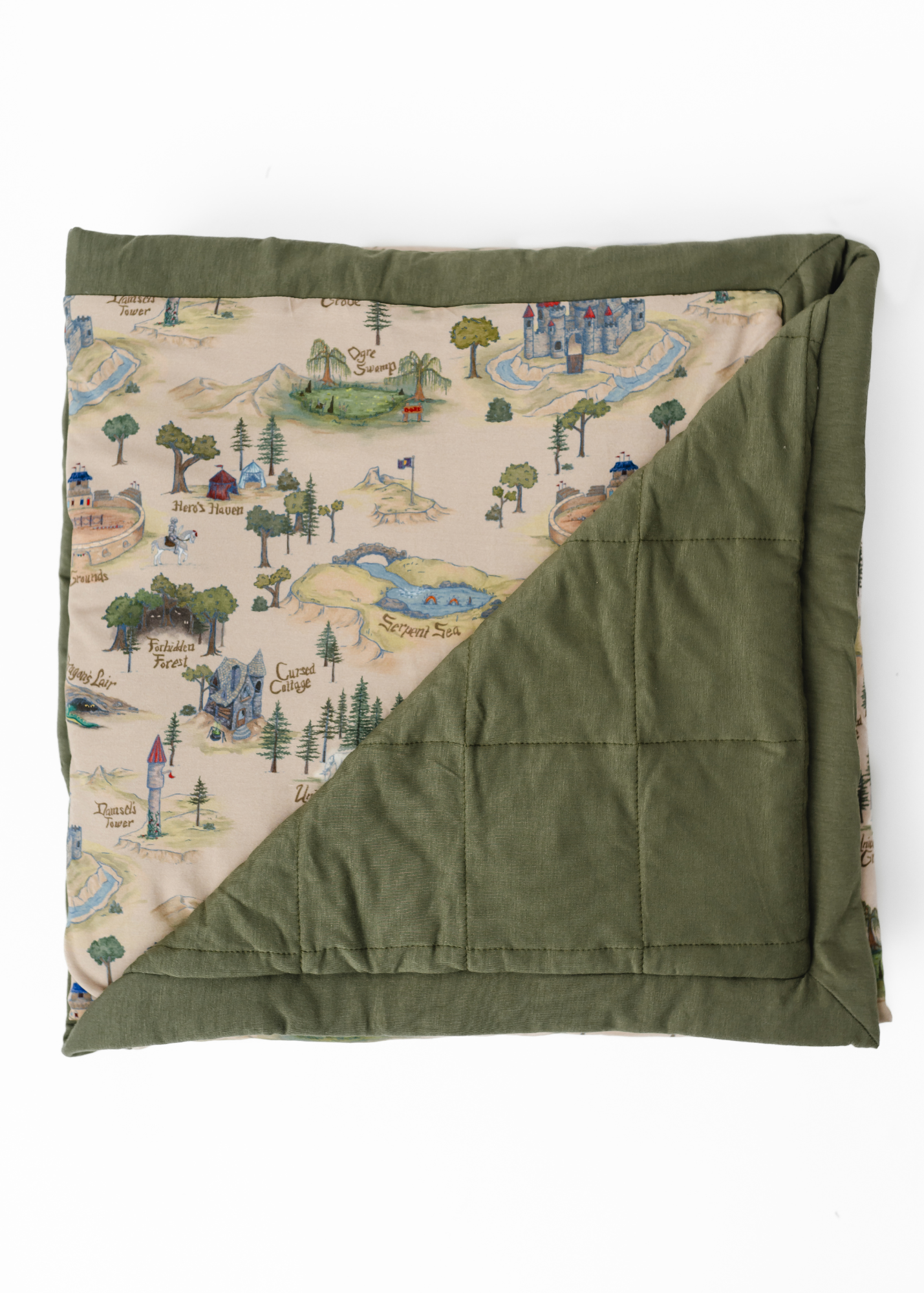 Fantasy Forest Large Quilted Bamboo Blanket