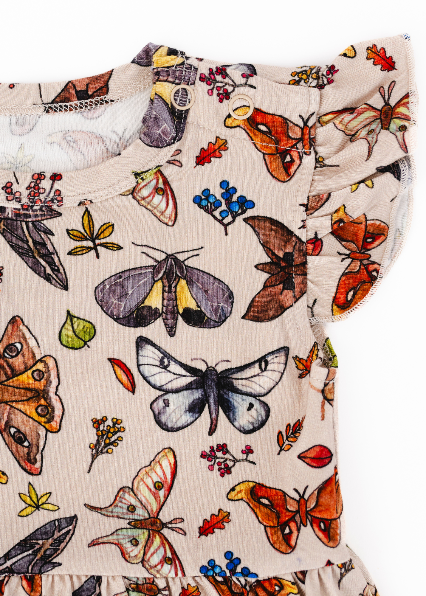 The Moths Cream Flutter Baby Dress
