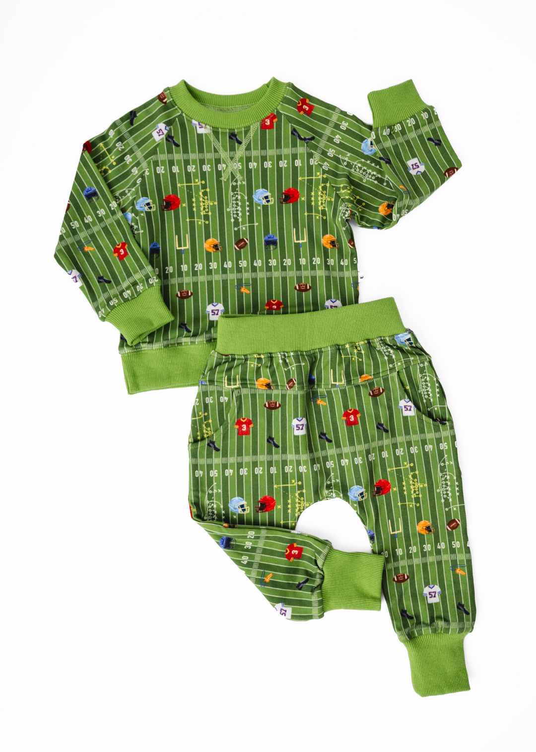 Football Field Bamboo Kids Jogger Set