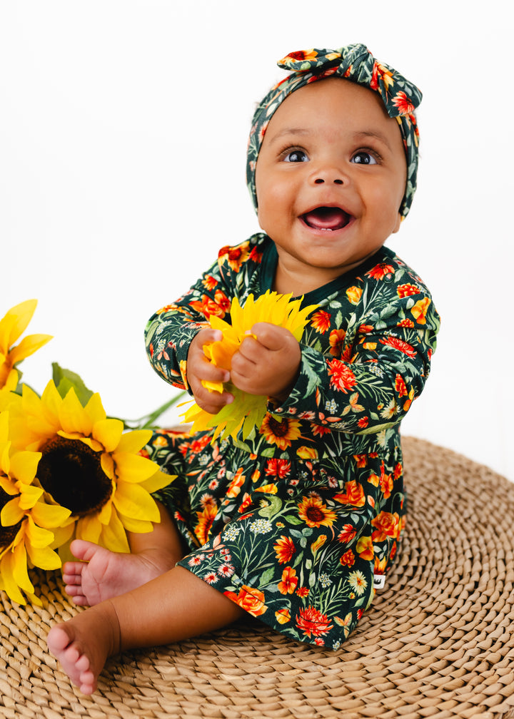 Flower Field Long Sleeve Baby Dress