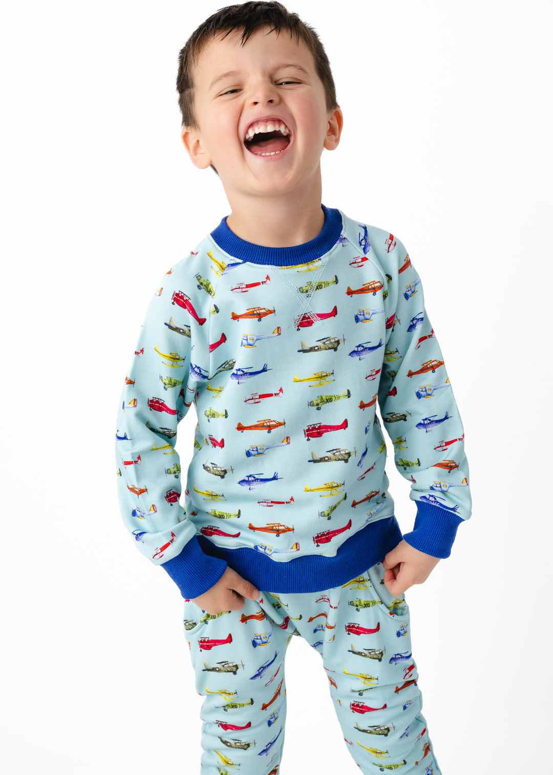 Vintage Airplanes Kids Jogger Set