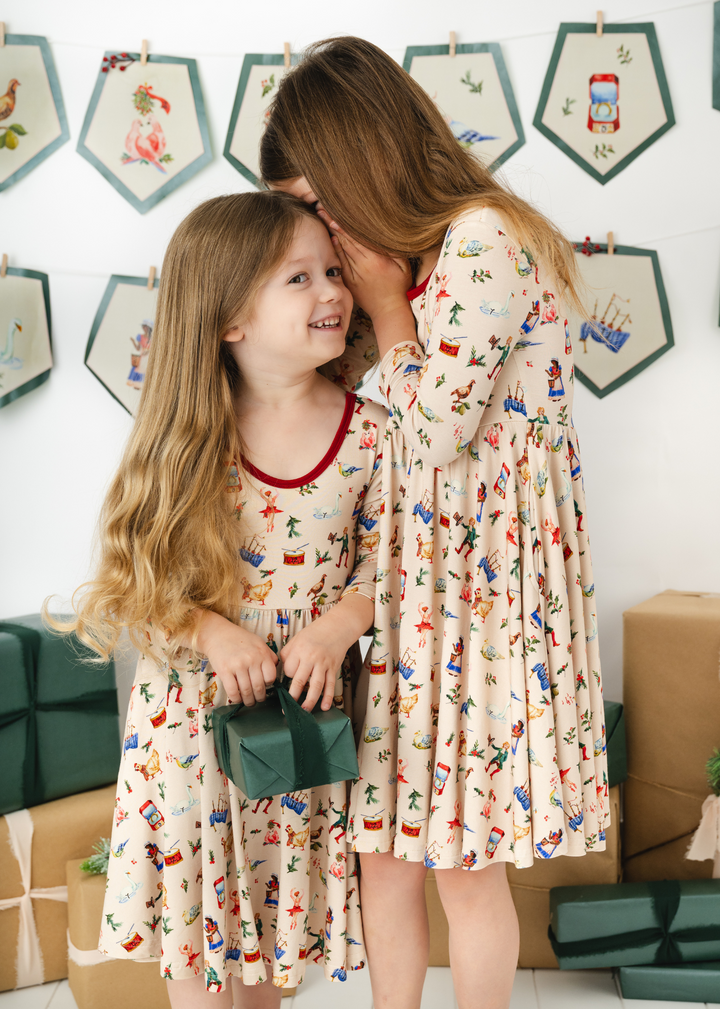 12 Days of Christmas Bamboo Girls Twirl Dress