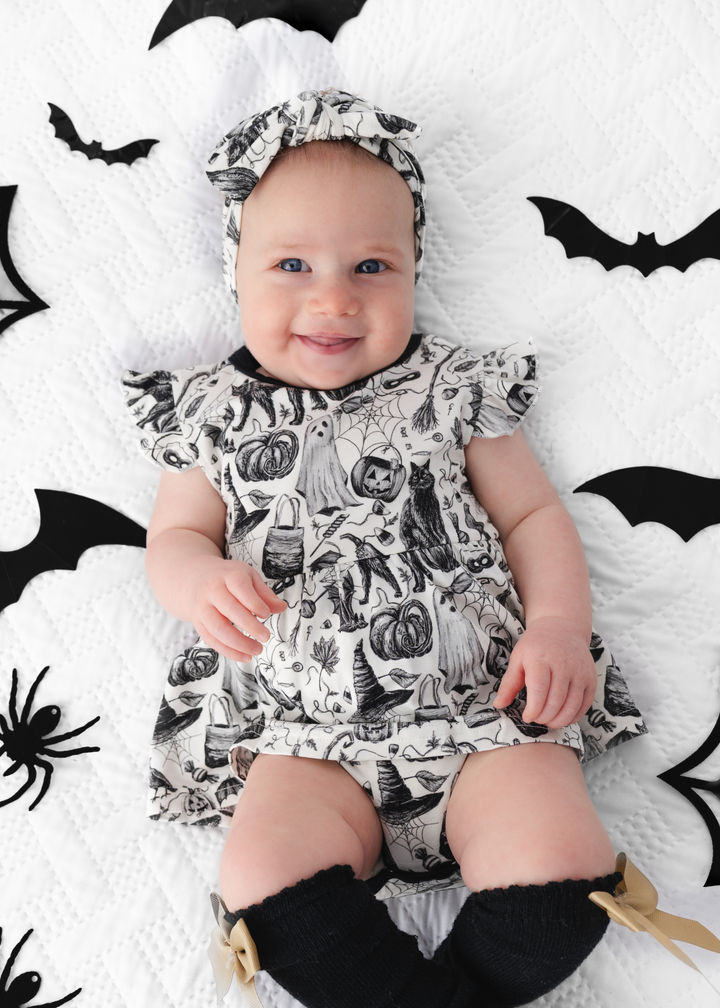 Bats & Cats Bamboo Flutter Dress