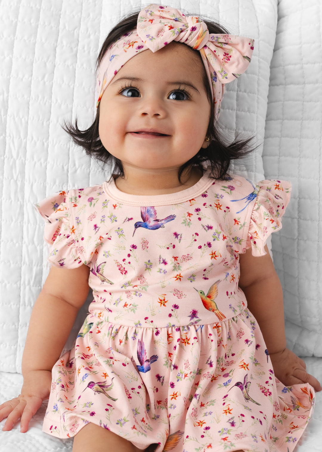 Hummingbirds Bamboo Flutter Dress