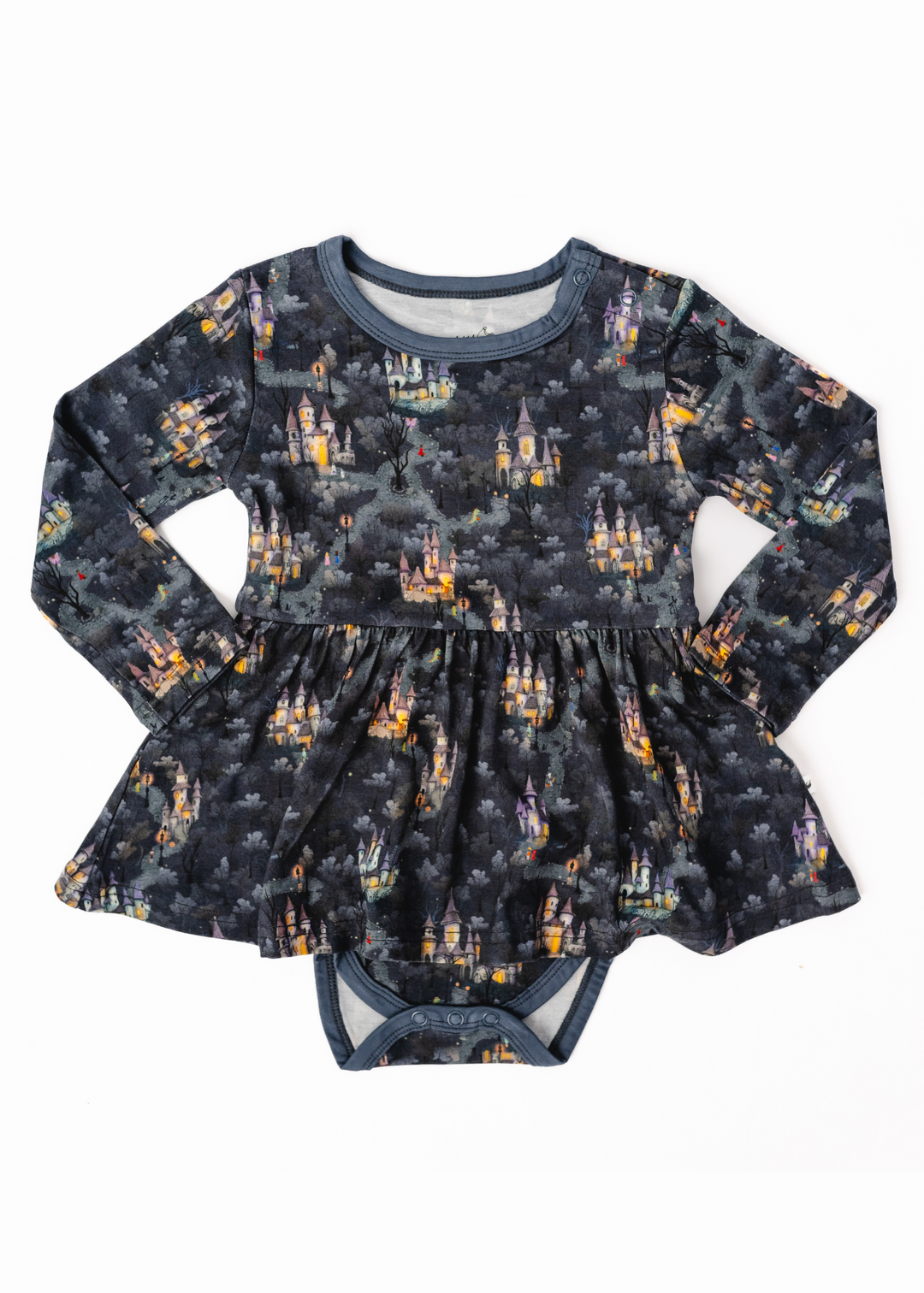 Creepy Castles Long Sleeve Baby Dress