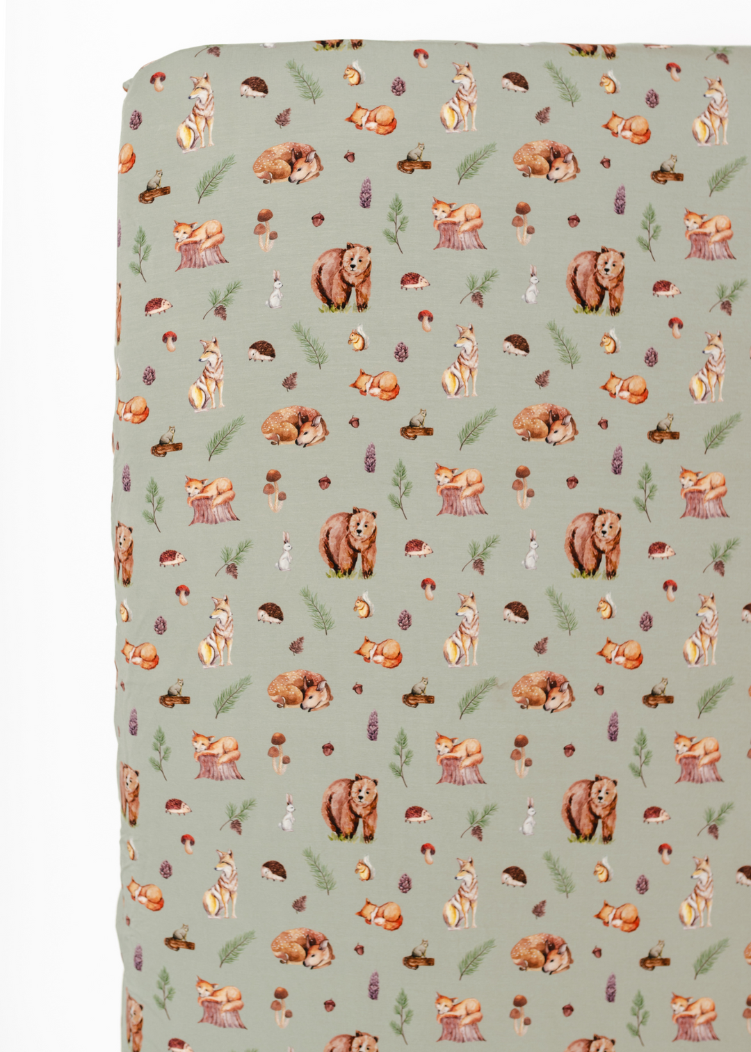 Woodland Animals Bamboo Crib Sheet