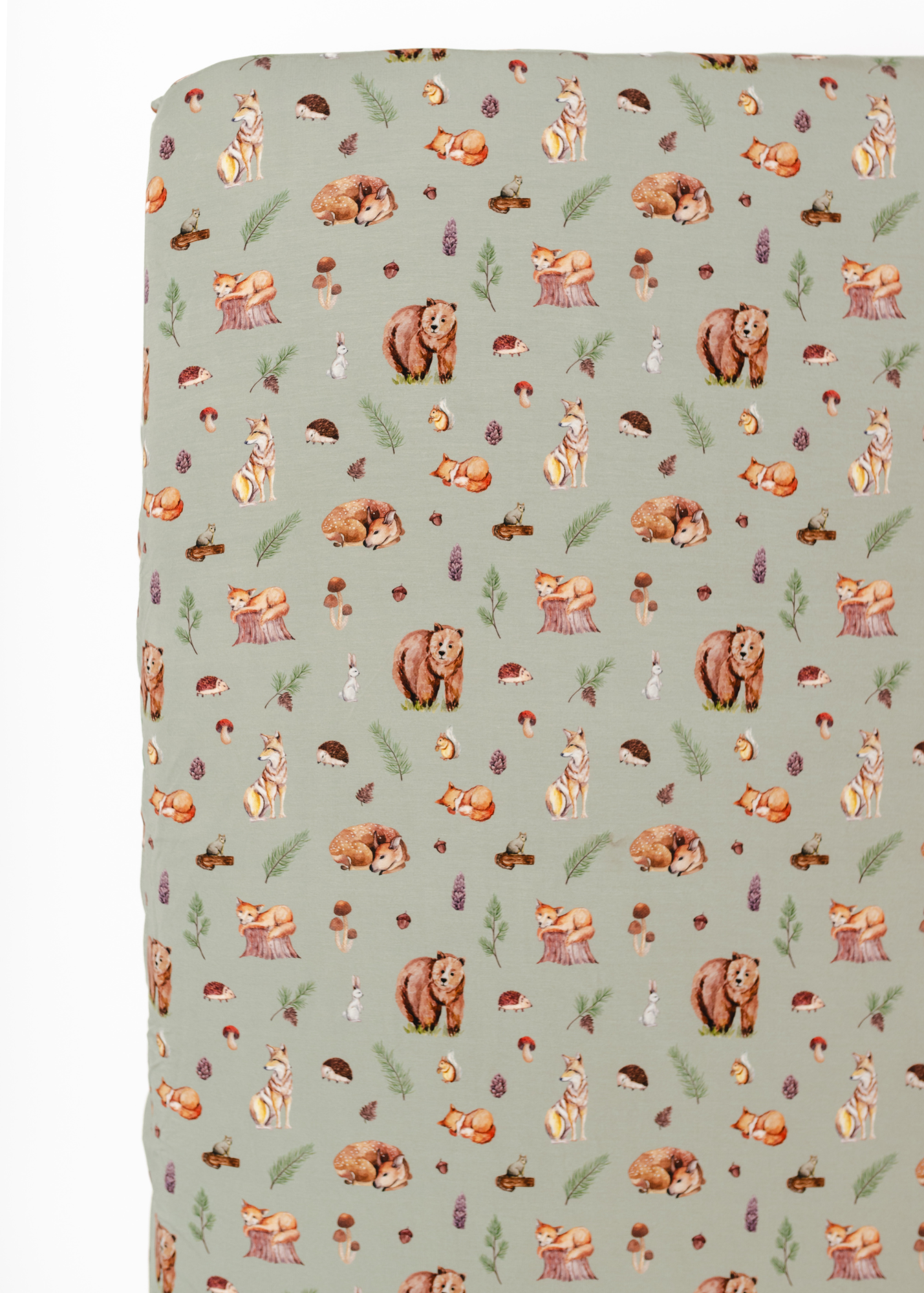 Woodland Animals Bamboo Crib Sheet