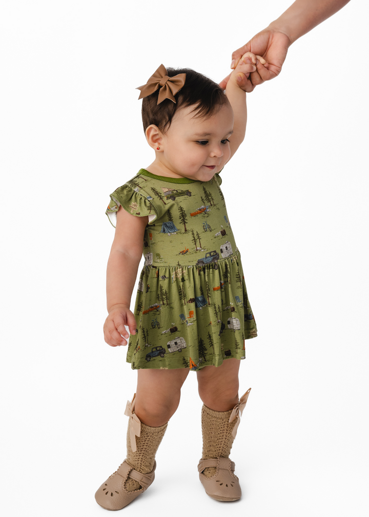 Camping Bamboo Flutter Dress