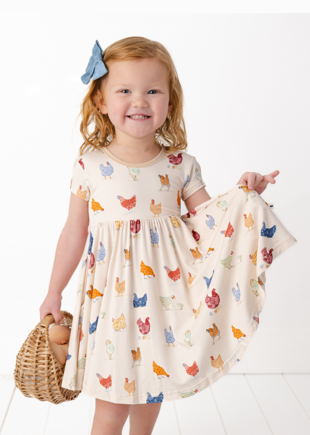 Chickens Bamboo Twirl Dress
