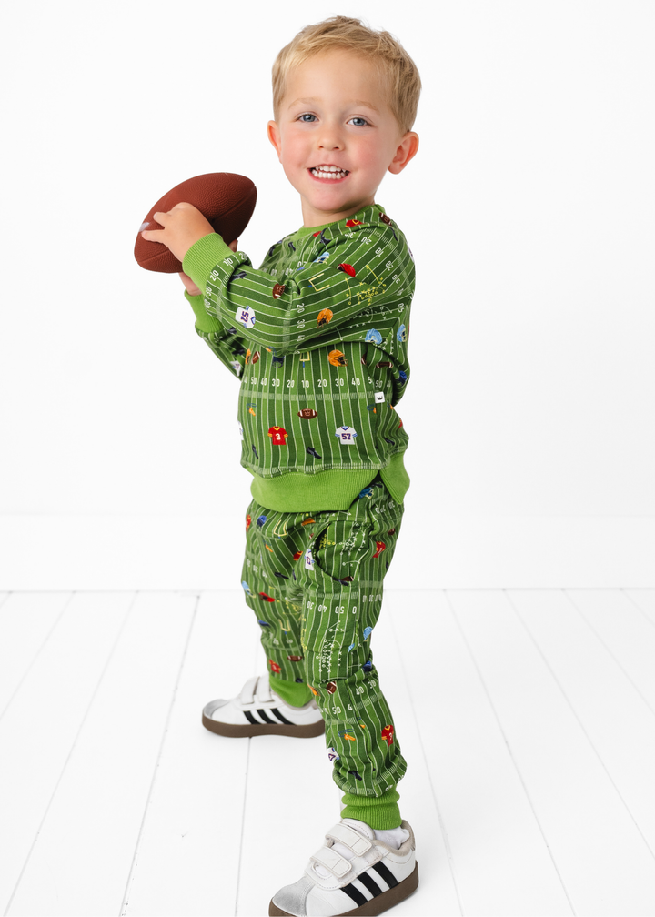 Football Field Bamboo Kids Jogger Set