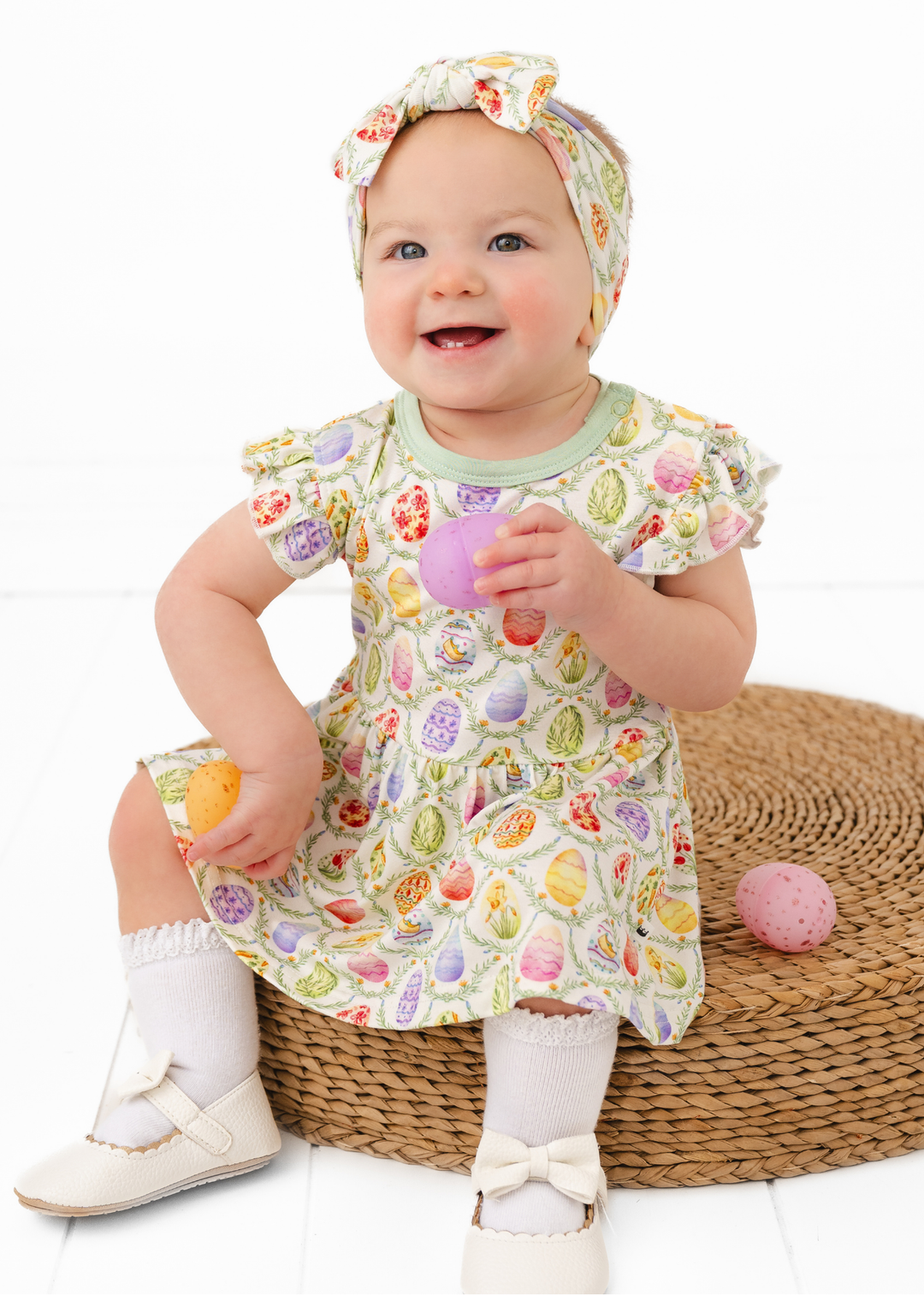 Easter Eggs Bamboo Flutter Dress