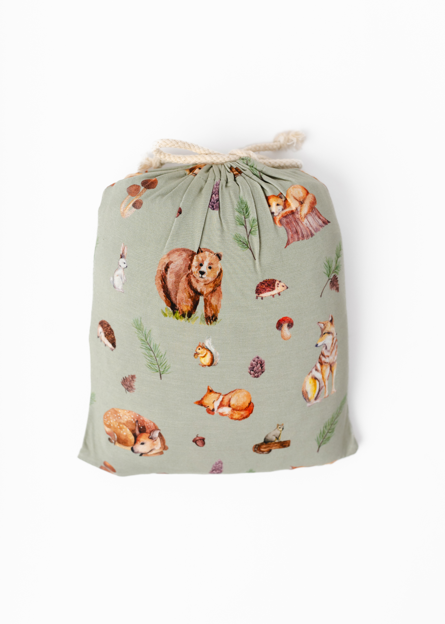 Woodland Animals Bamboo Crib Sheet