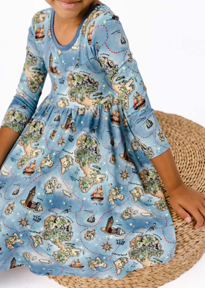 Neverland Map Twirl Dress