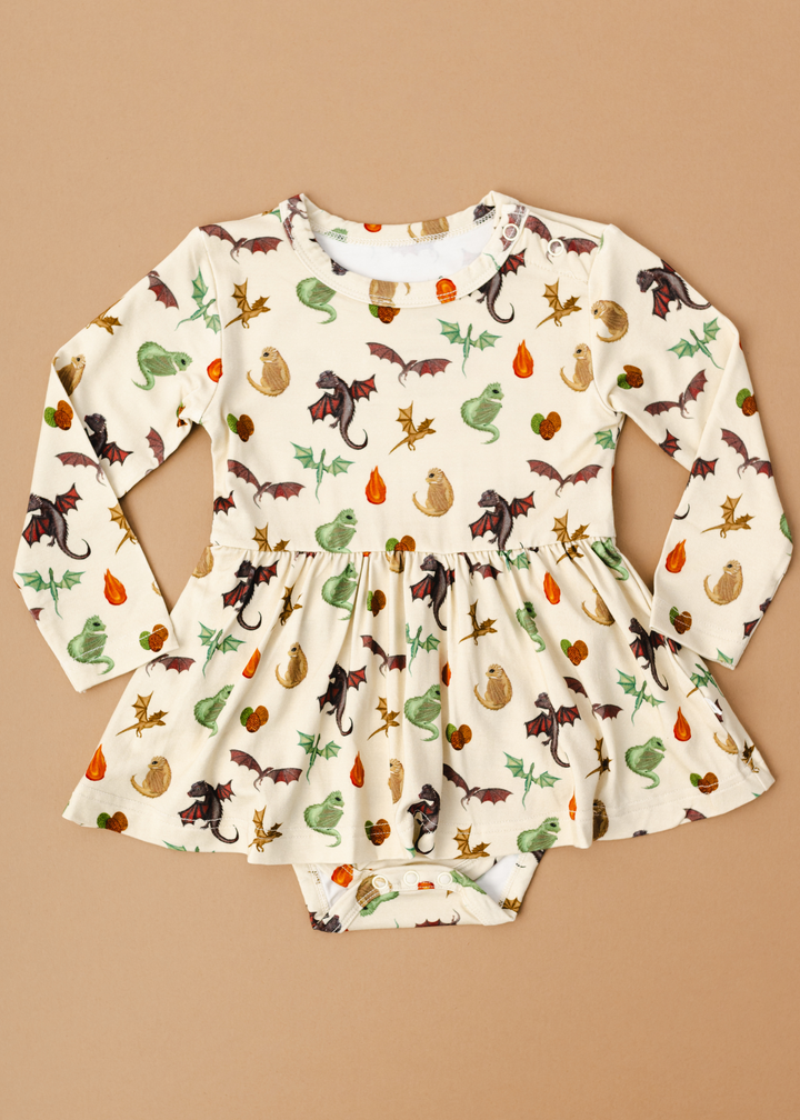 Dragons Long Sleeve Baby Dress