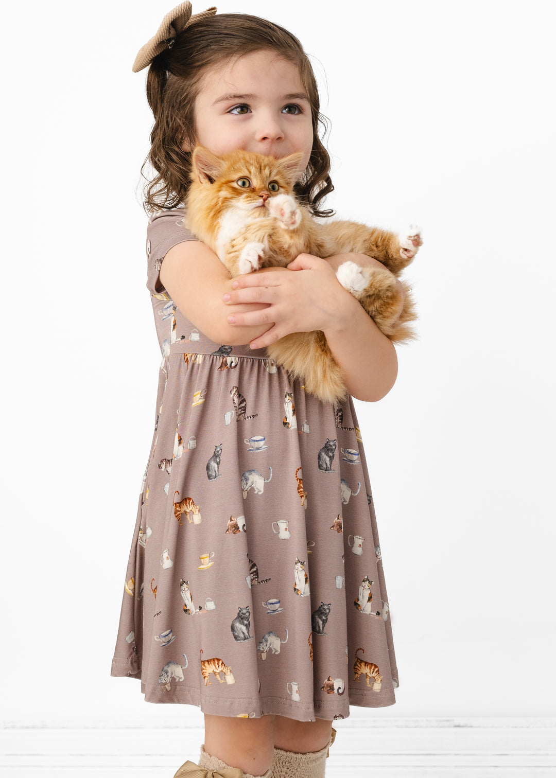 Cats and Coffee Bamboo Twirl Dress