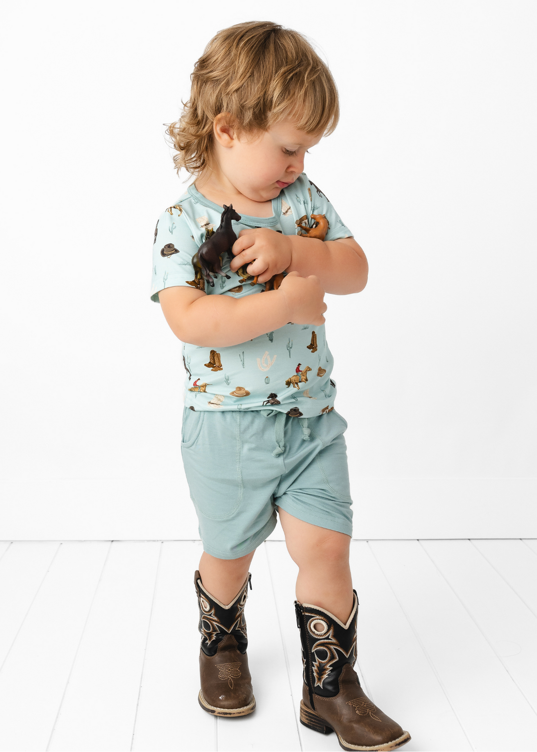 Western Bamboo Pocket Tee & Short Set