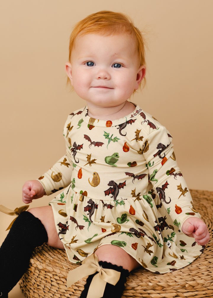 Dragons Long Sleeve Baby Dress