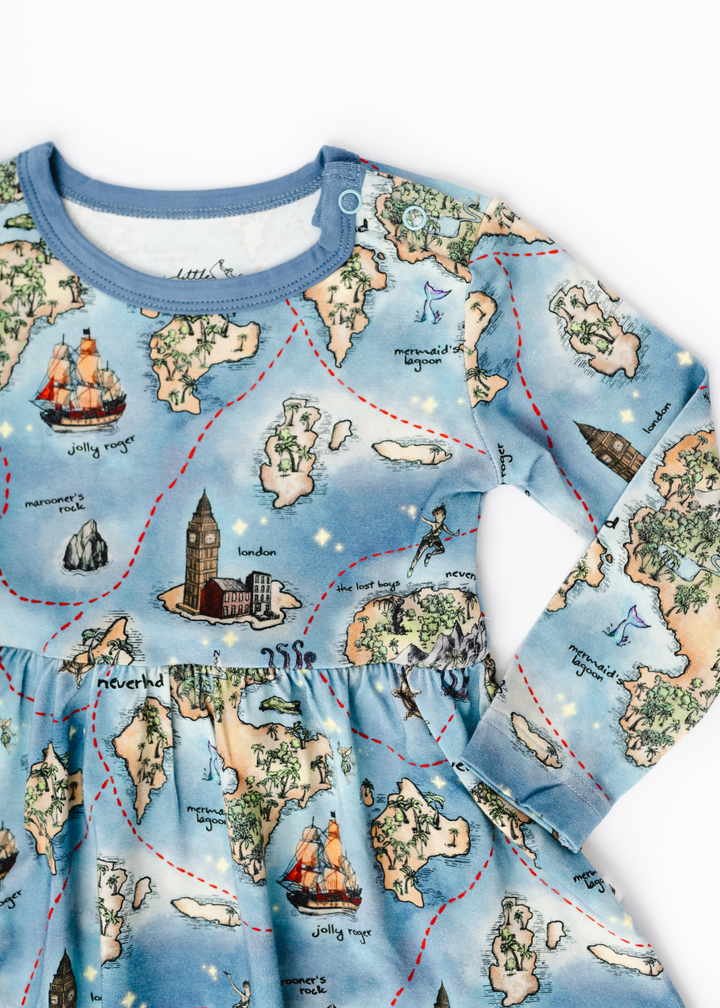 Neverland Map Baby Dress