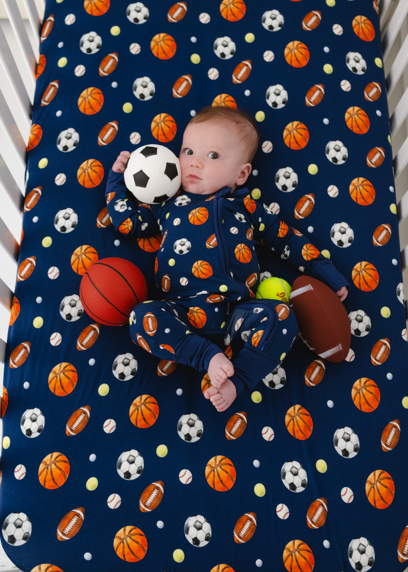 Game Day Sports Bamboo Crib Sheet