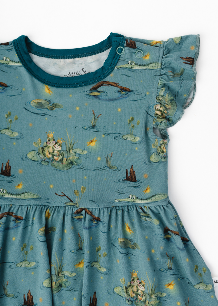 Frog Prince Baby Flutter Dress