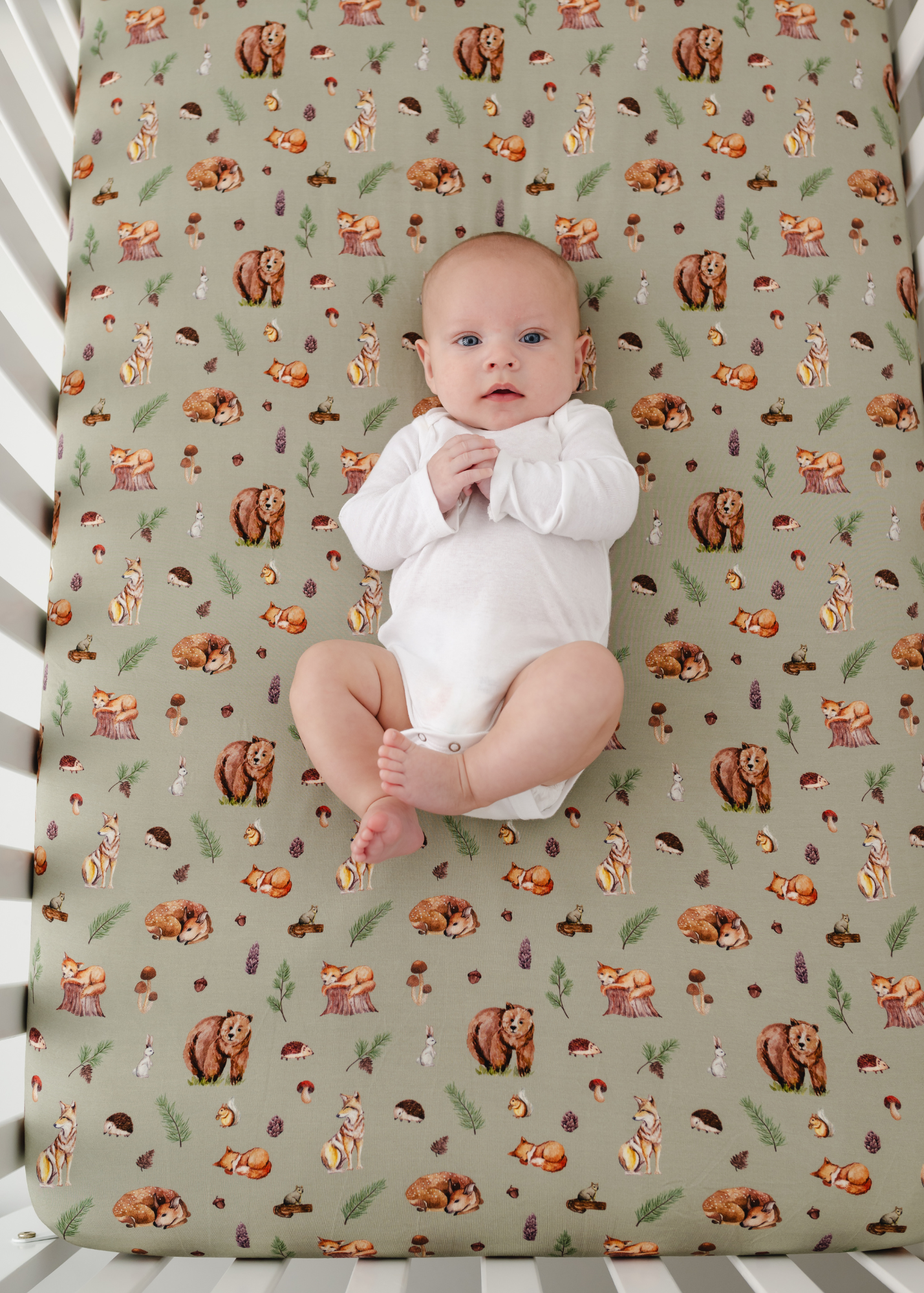 Woodland Animals Bamboo Crib Sheet