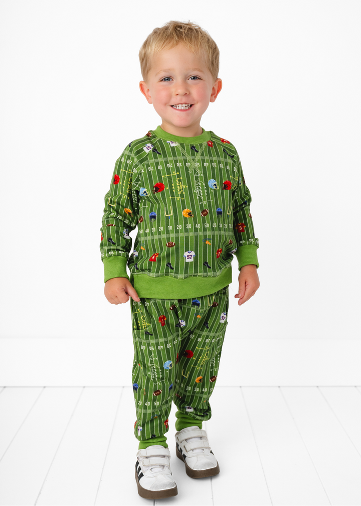 Football Field Bamboo Kids Jogger Set