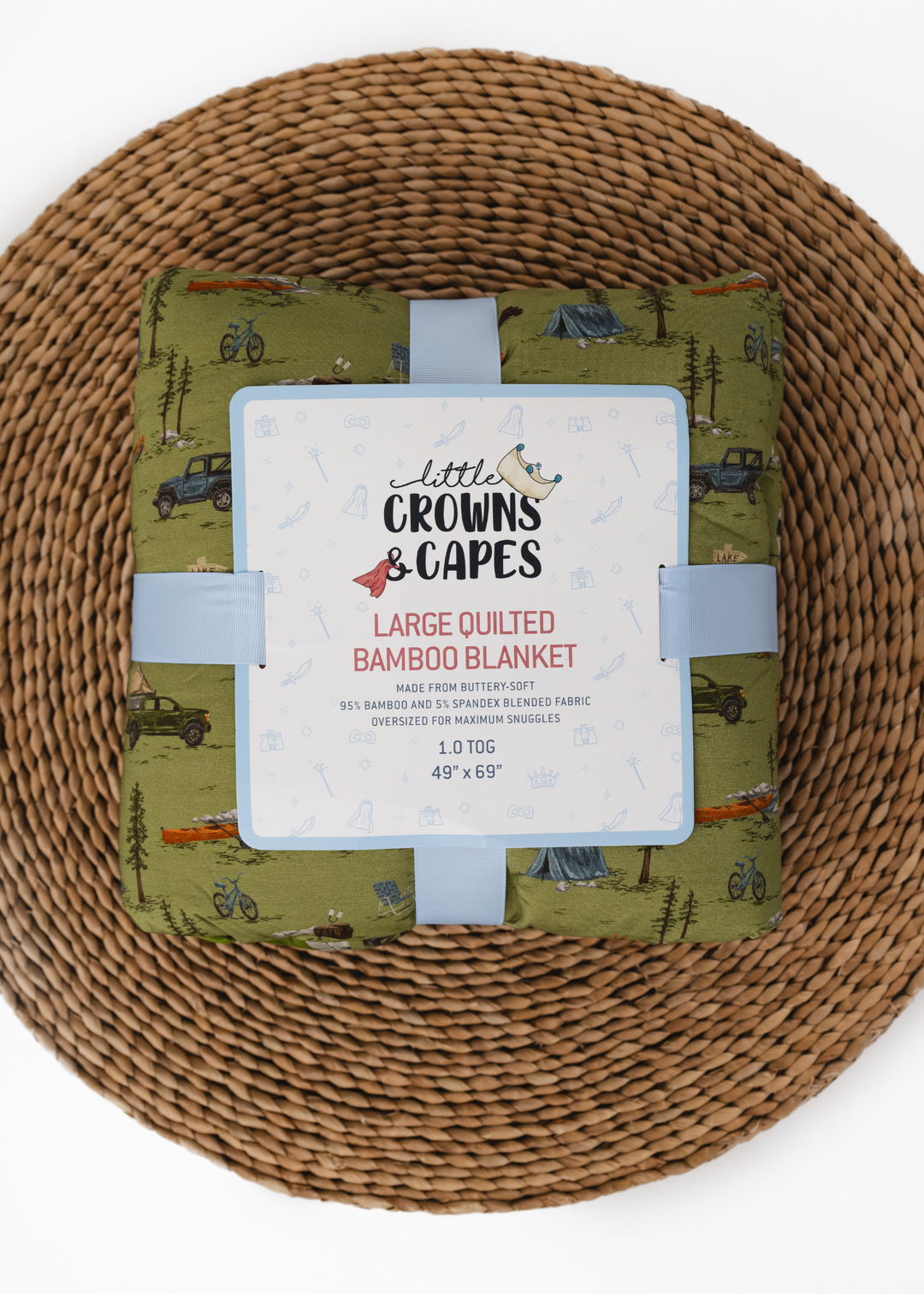 Camping Large Quilted Bamboo Blanket