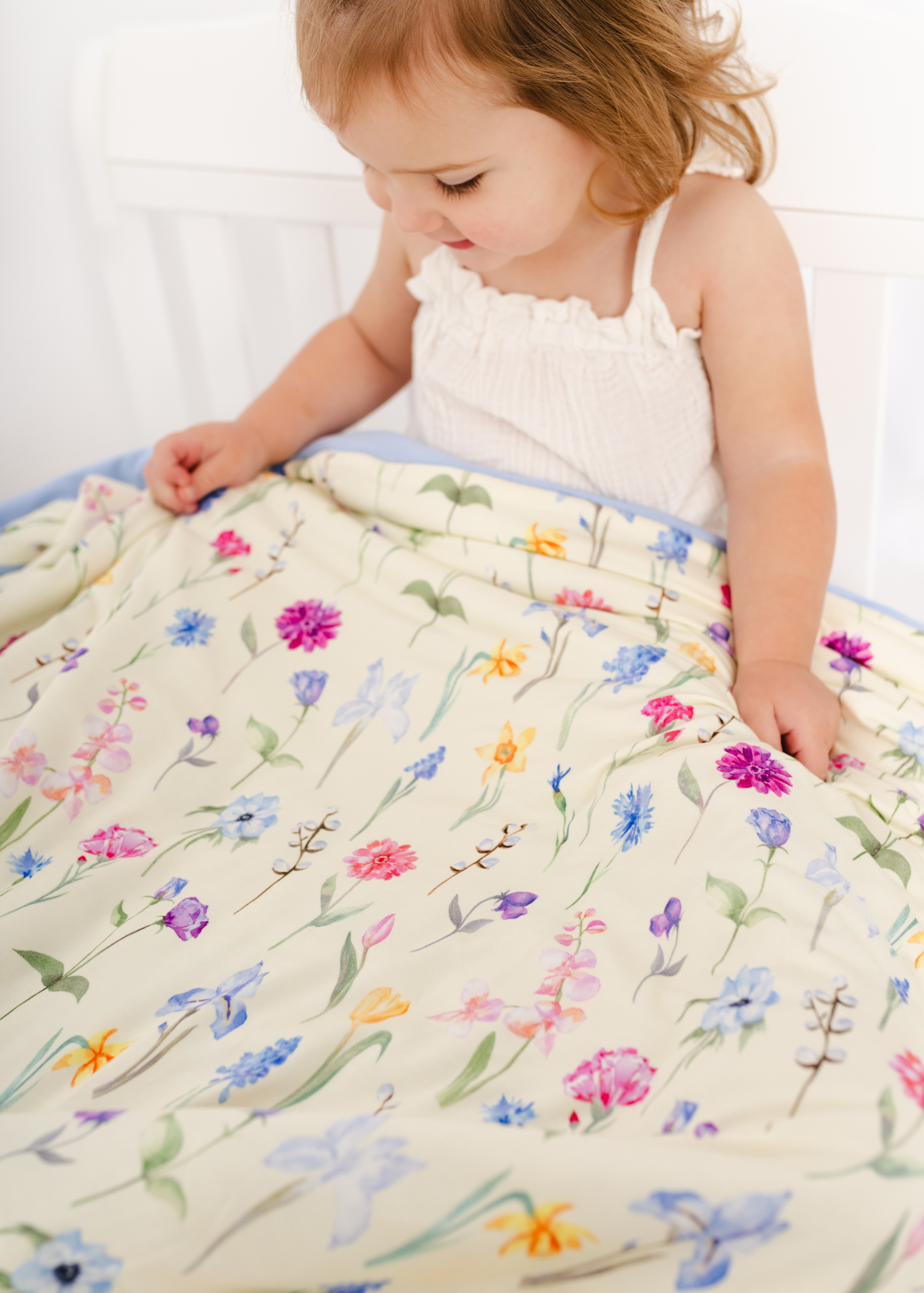 Beautiful Blooms Large Quilted Bamboo Blanket Little Crowns Capes