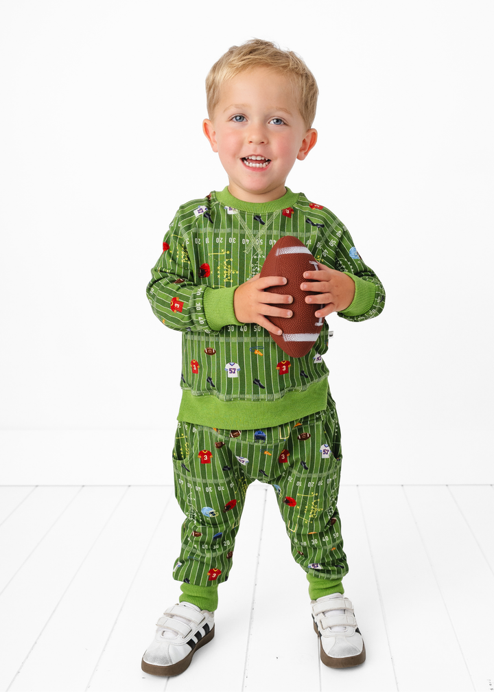 Football Field Bamboo Kids Jogger Set